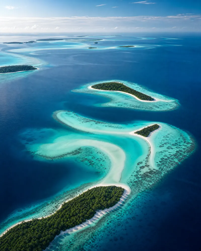 Atolls in the Maldives