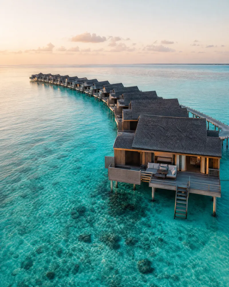 Water villas in the Maldives